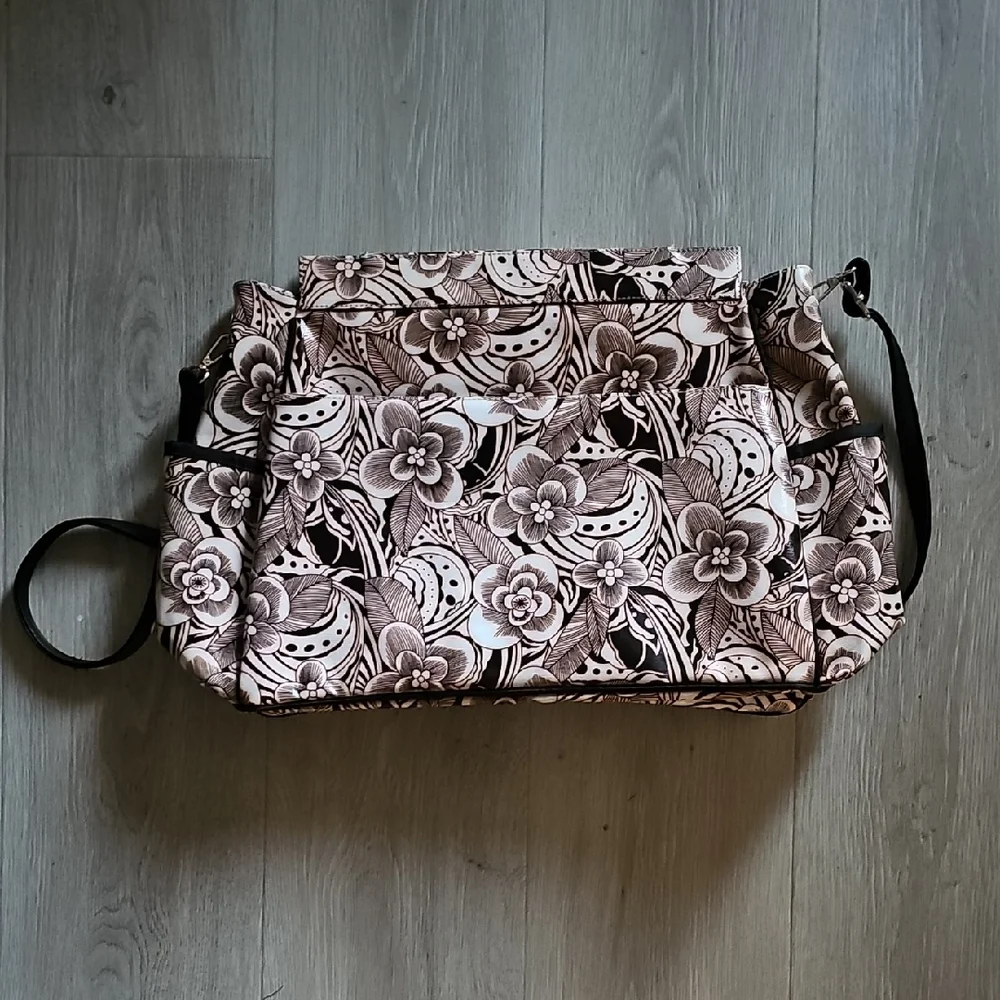 Miche Brown Floral Pattern Baby Bag